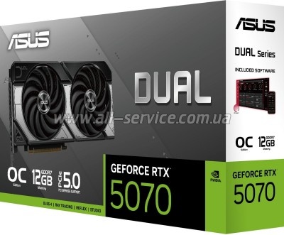  ASUS GeForce RTX5070 12Gb DUAL OC (DUAL-RTX5070-O12G)