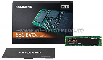 SSD ���������� Samsung 860 EVO 500GB M.2 SATA V-NAND 3bit MLC (MZ-N6E500BW)