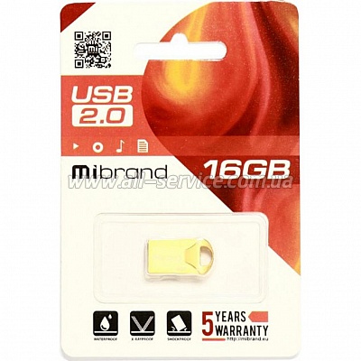  Mibrand 16GB Hawk Gold USB 2.0 (MI2.0/HA16M1G)