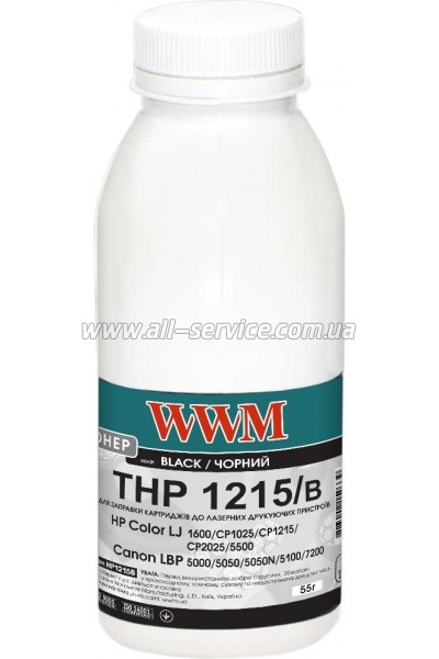 Тонер WWM HP CLJ CP1215/ CP1515/ CM1312 Black 55г/ банка (HP1215B) Тонер WWM HP CLJ CP1215/ CP1515/ CM1312 Black 55г/ банка (HP1215B)