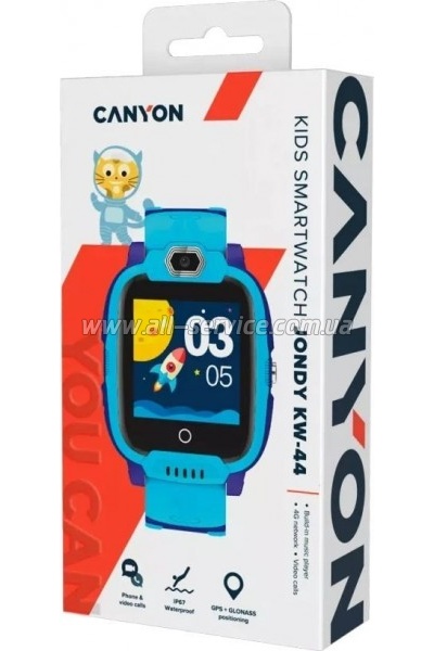 - Canyon CNE-KW44BL Jondy KW-44, Kids smartwatch Blue (CNE-KW44BL)