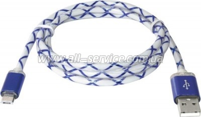   Defender USB 2.0 AM to Micro 5P 1.0m BlueLED backlight (87555)