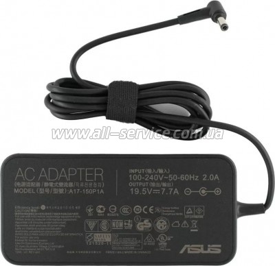 ���� ������� � �������� ASUS 150W 19.5V, 7.7A, 6.0/3.7 (pin inside) Slim-������ (A17-150P1A / A40367)