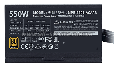 ���� ������� 550W Cooler Master MasterWatt 550 (MPX-5501-AMAAB-EU)