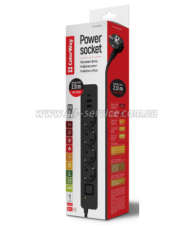   ColorWay CW-CHE432PDB, 4 / 3USB/ 2M (CW-CHE432PDB)