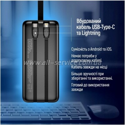������� ������������� ColorWay 50000mAh PD 18W Black (CW-PB500LPC5BK-PDD)
