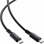 ���� ������ USB-C to USB-C 1.2m 3A 60W silicone black Acefast (6974316284161)