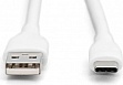 ���� ������ USB 2.0 AM to USB-C 1.0m 60W white Digitus (AK-300340-010-W)