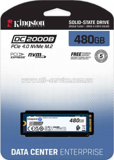  SSD M.2 2280 480GB Kingston (SEDC2000BM8/480G)