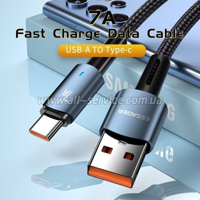 ���� ������ USB 2.0 AM to USB-C 1.0m 7A 100W blue Essager (EXC7A-CG03-P)