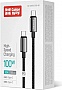 ���� ������ USB-C to USB-C 2.0m 5A 100W zinc alloy braided black ColorWay (CW-CBPDCC099-BK)