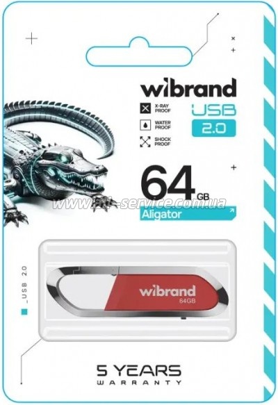  Wibrand 64GB Aligator Red USB 2.0 (WI2.0/AL64U7DR)