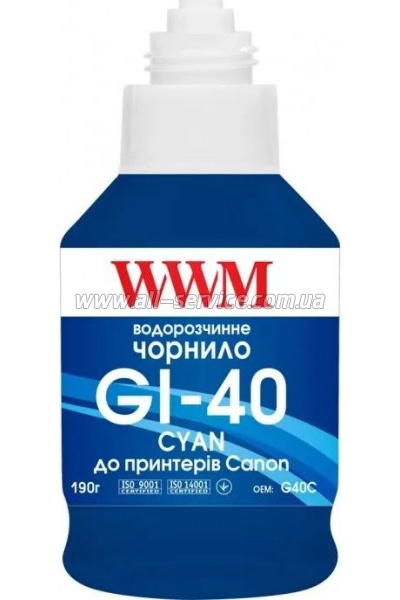  WWM GI-40 Canon GM2040/ G6040 140 Cyan (G40C)