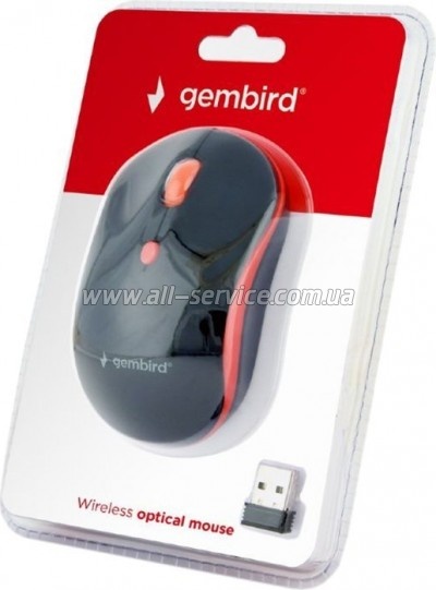  Gembird MUSW-4B-03-R Black+Red (MUSW-4B-03-R)