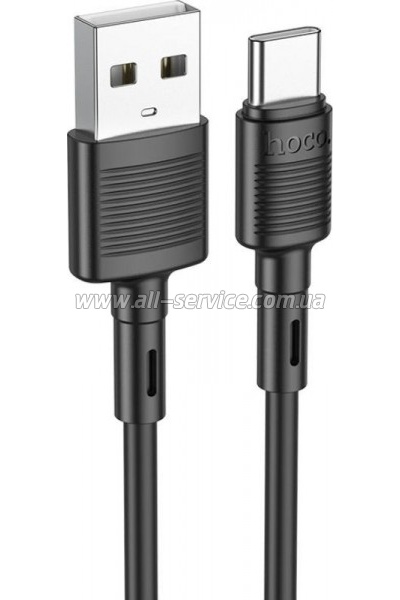 ���� ������ USB 2.0 AM to USB-C 1.0m 3A PVC X83 black HOCO (6931474770905)