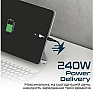 ���� ������ USB-C to USB-C 1.0m Promate (powerbolt240-1m.black)