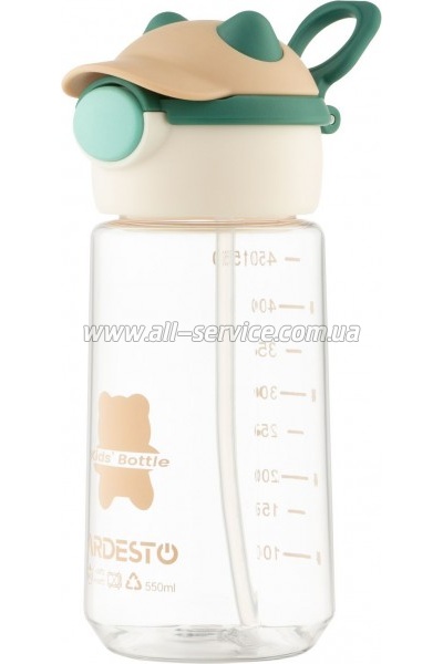 Бутылка для воды Ardesto Bear 550мл green (AR2255BE) Бутылка для воды Ardesto Bear 550мл green (AR2255BE)