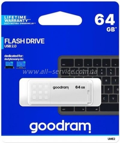  GOODRAM UME2 64GB WHITE (UME2-0640W0R11)