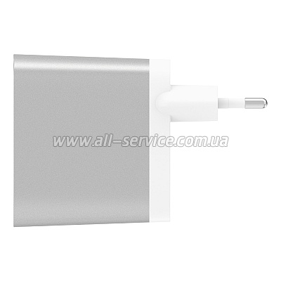   Belkin USB-C 3 A 27  Power Delivery+USB 2.4 A 12  Silver (F7U061VF-SLV)