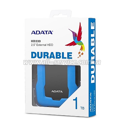  1TB ADATA HV330 2.5" USB 3.1 Blue (AHD330-1TU31-CBL)