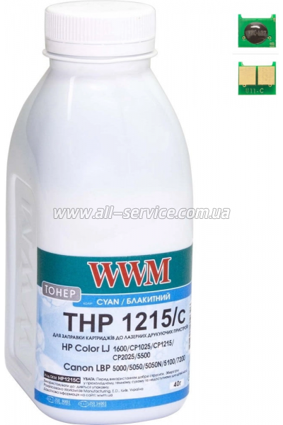  +  WWM HP CLJ CP1215/ CP1515/ CM1312  40 Cyan (TC1215C)