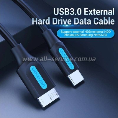 ���� ������ USB-C to Micro BM 0.5m 2A Vention (CQABD)