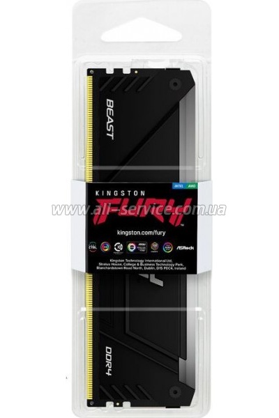 ������ ������ ��� ���������� DDR4 32GB 3200 MHz Beast RGB Kingston Fury (ex.HyperX) (KF432C16BB2A/32)
