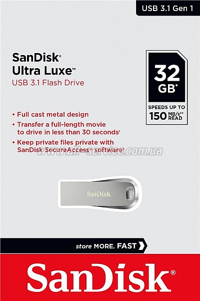  SanDisk Cruzer 32GB USB 3.1 Ultra Luxe (SDCZ74-032G-G46)