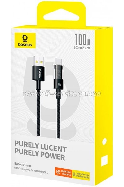 ���� ������ USB 2.0 AM to USB-C 1.0m 100W 20V/ 5A Baseus (P10373002111-00)