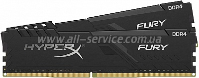  Kingston 8Gb DDR4 2666MH z HyperX Fury Black (HX426C16FB3K2/8)