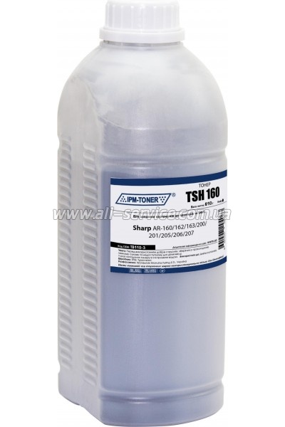 Тонер IPM Sharp AR-160/ 161/ 200/ 205 бутль 610г (TB110-3) Тонер IPM Sharp AR-160/ 161/ 200/ 205 бутль 610г (TB110-3)