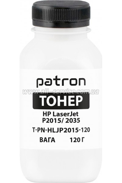 Тонер Patron HP LJ P2015/ P2035 бутль 120г Black (PN-HLJP2015-120) Тонер Patron HP LJ P2015/ P2035 бутль 120г Black (PN-HLJP2015-120)