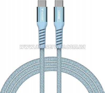 ���� ������ USB-C to USB-C 1.2m Magnetic 100W blue Verbatim (31856)
