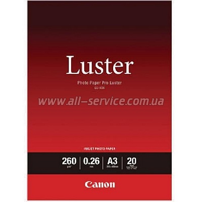  Canon A3 Luster Paper LU-101 20 (6211B007)