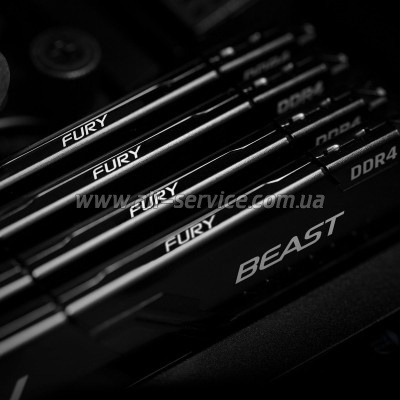 ������ ������ ��� ���������� DDR4 64GB (2x32GB) 3600 MHz Fury Beast Black Kingston Fury (ex.HyperX) (KF436C18BBK2/64)