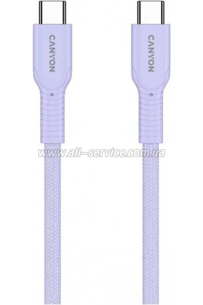���� ������ USB-C to USB-C 1.0m OnWire 60CL C-C 60W COLOR Braided 1m Purple Canyon (CND-CCAP60AB10PU)