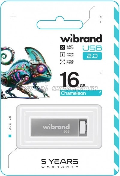  Wibrand 16GB Chameleon Silver USB 2.0 (WI2.0/CH16U6S)