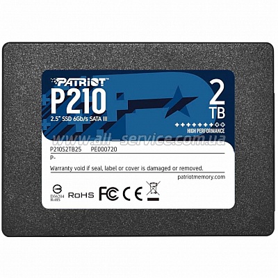 SSD  PATRIOT P210 128GB (P210S128G25)