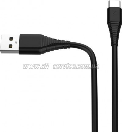 ���� ������ USB 2.0 AM to USB-C 1.0m black ColorWay (CW-CBUC026-BK)