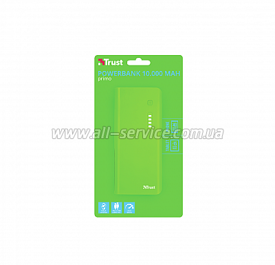   Trust Primo Powerbank 10000mAh Green (22748)