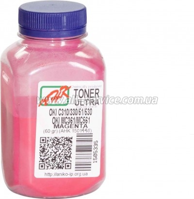 Тонер АНК OKI C310/ 330/ 510/ 530 бутль 60г Magenta (1501446) Тонер АНК OKI C310/ 330/ 510/ 530 бутль 60г Magenta (1501446)