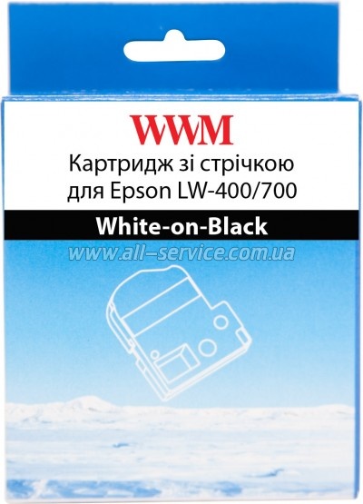 �������� WWM ��� Epson LW-400/ 700 18mm � 8m White-on-Black (WWM-SD18K)