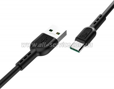 ���� ������ USB-C to USB-C 1.0m 5A Surge charging X33 black HOCO (6931474706119)