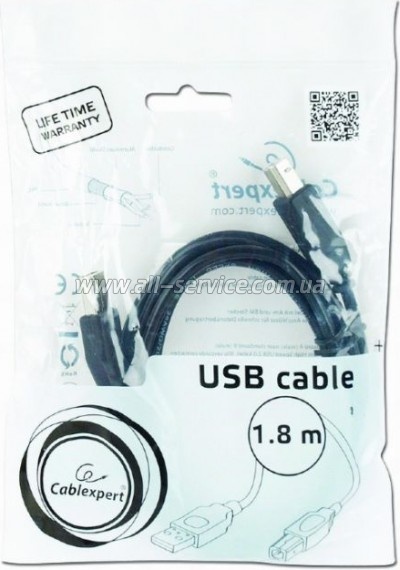    USB 2.0 AM/ BM 1.8m Cablexpert (CCBP-USB2-AMBM-6)