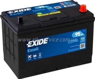   EXIDE EXCELL 95Ah ASIA  (-/+) (760EN) (EB954)