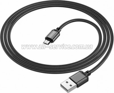 ���� ������ Borofone USB 2.0 AM to Micro 5P 1.0m black (6974443389029)