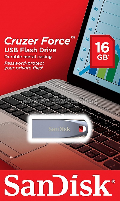  16Gb SANDISK USB Cruzer Force Black (SDCZ71-016G-B35)