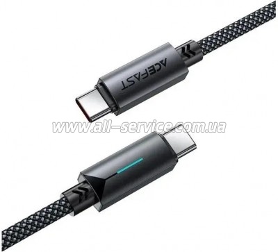 ���� ������ USB-C to USB-C 1.2m 60W nylon black Acefast (6974316284475)