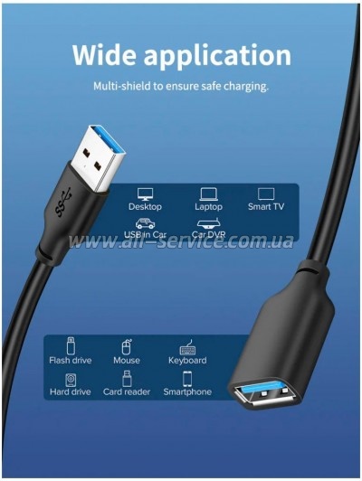 ���� ������ USB 3.0 AM/AF 2.0m Cabletime (CA915408)