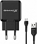 �������� ������� Grand-X USB 5V 2.1A + cable USB to USB-C black (CH-03T)